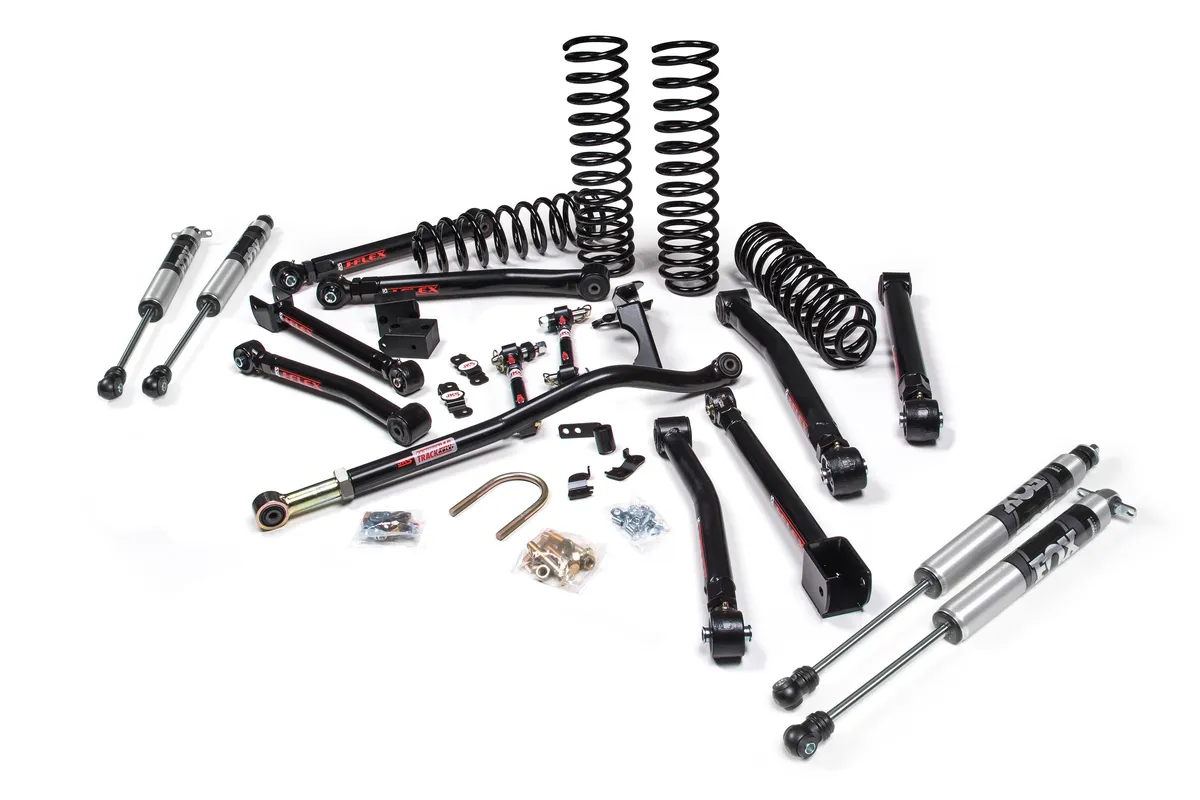 JKS 2018-2023 Jeep Wrangler JL 2 Door 3 Inch J-Krawl System Rubber Fox 2.5 IFP PS Front/Rear Standard Rate Coils JSPEC
