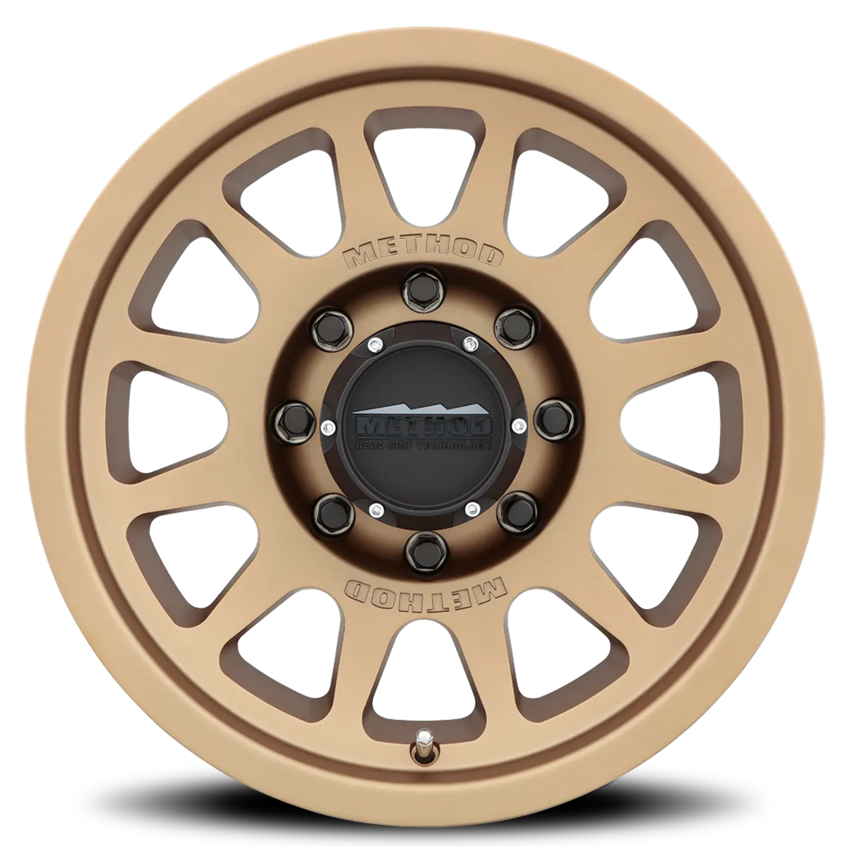 Aluminum Wheels 17x9 Bead Grip MR703 Bolt Pattern 8 On 165.1 Offset -12 Lip Size 1.18 Method Bronze BRZ Method product image