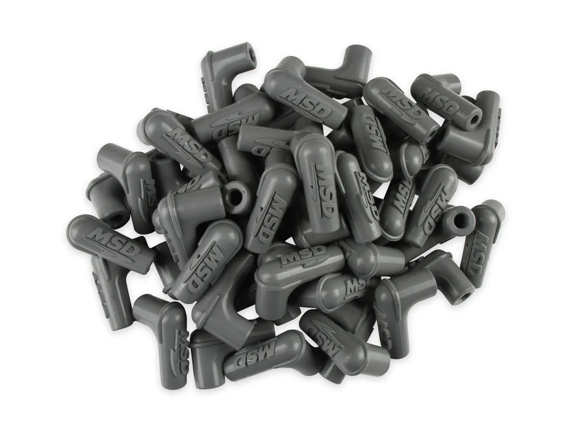 MSD 90 Deg Sprk Plug Bootgray Silicone 50ea