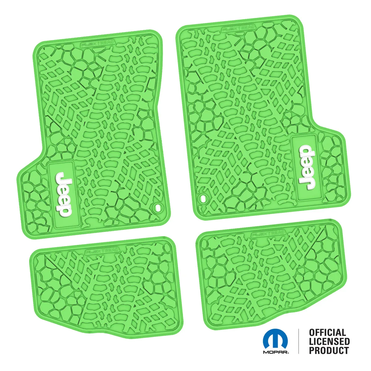 Ngtt44011877- 97-02 Jeep TJ 2DR Front And Rear- Tire Tread/Scorched Earth Scene w/ Jeep Insert - Gray w/ Red Insert product image