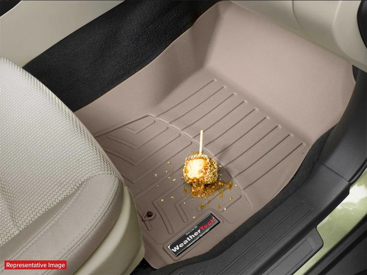 2008 + Chrysler Town and Country Black Rear FloorLiner Fits vehicles with Stow n Go Seating Only covers 2nd and 3rd row / 2008 + Dodge Caravan Black Rear FloorLiner Fits vehicles with Stow n Go Seating Only covers 2nd and 3rd row product image