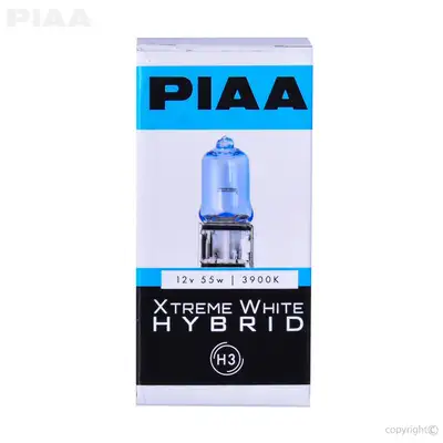 PIAA H3 Xtreme White Hybrid Replacement Bulb; 12V; 55W; 3900K; Single Pack;