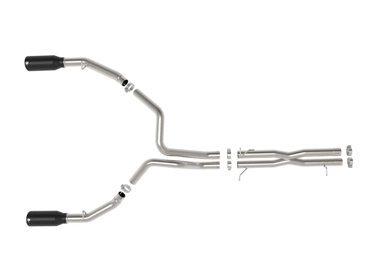 Advanced Flow Engineering Vulcan Series 3 IN to 3-1/2 IN Stainless Steel Cat-Back Exhaust System Black RAM 1500 RHO 2025 L6-3.0L (tt)-49-32087-B product image
