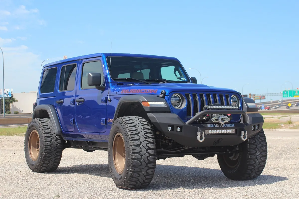Stealth Front Full Width Winch Bumper Pre-Runner Guard | Rubicon Only - Texture Black 2018-2025 Jeep JL JLU JT product image