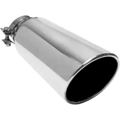 MagnaFlow Exhaust Products Exhaust Tip 4in Id/5in od 12in Oal ss re W/Clamp ea