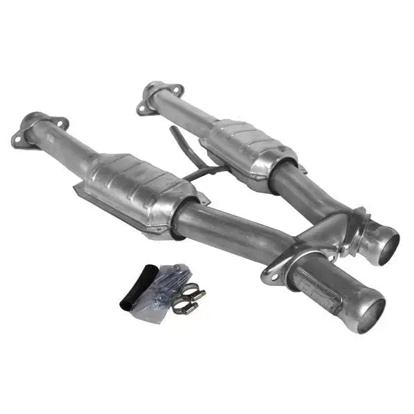 1979-1993 Mustang 5.0l 2.5 Short Mid H-Pipe Wconverters product image