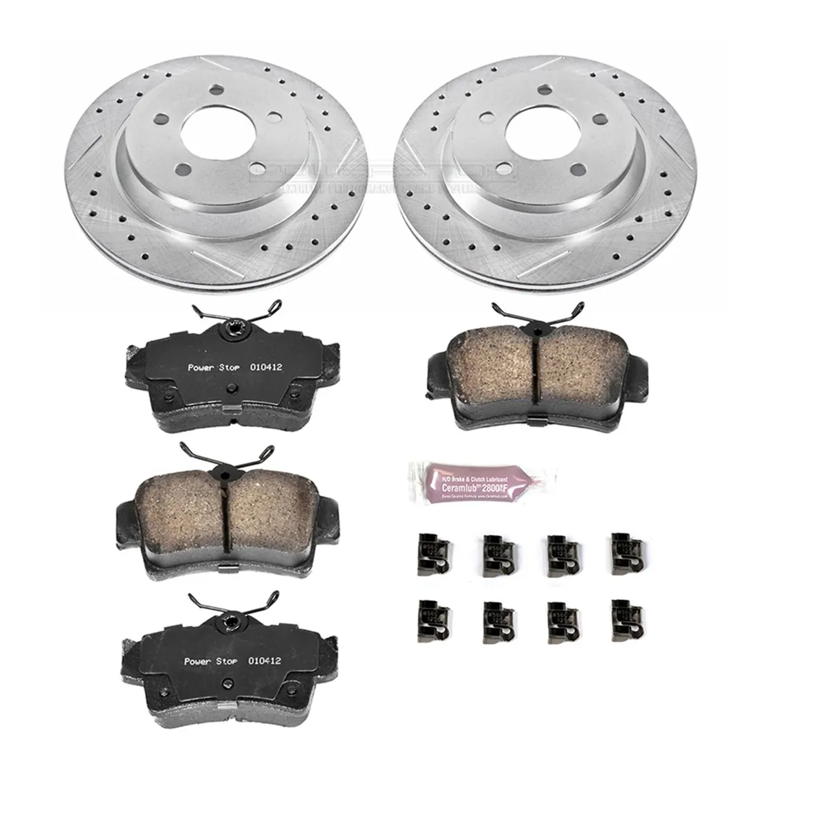 Z23 Evolution Sport Upgrade Kit: Drilled/Slotted Rotors; Carbon-Fiber Ceramic Pads W/Hardware product image