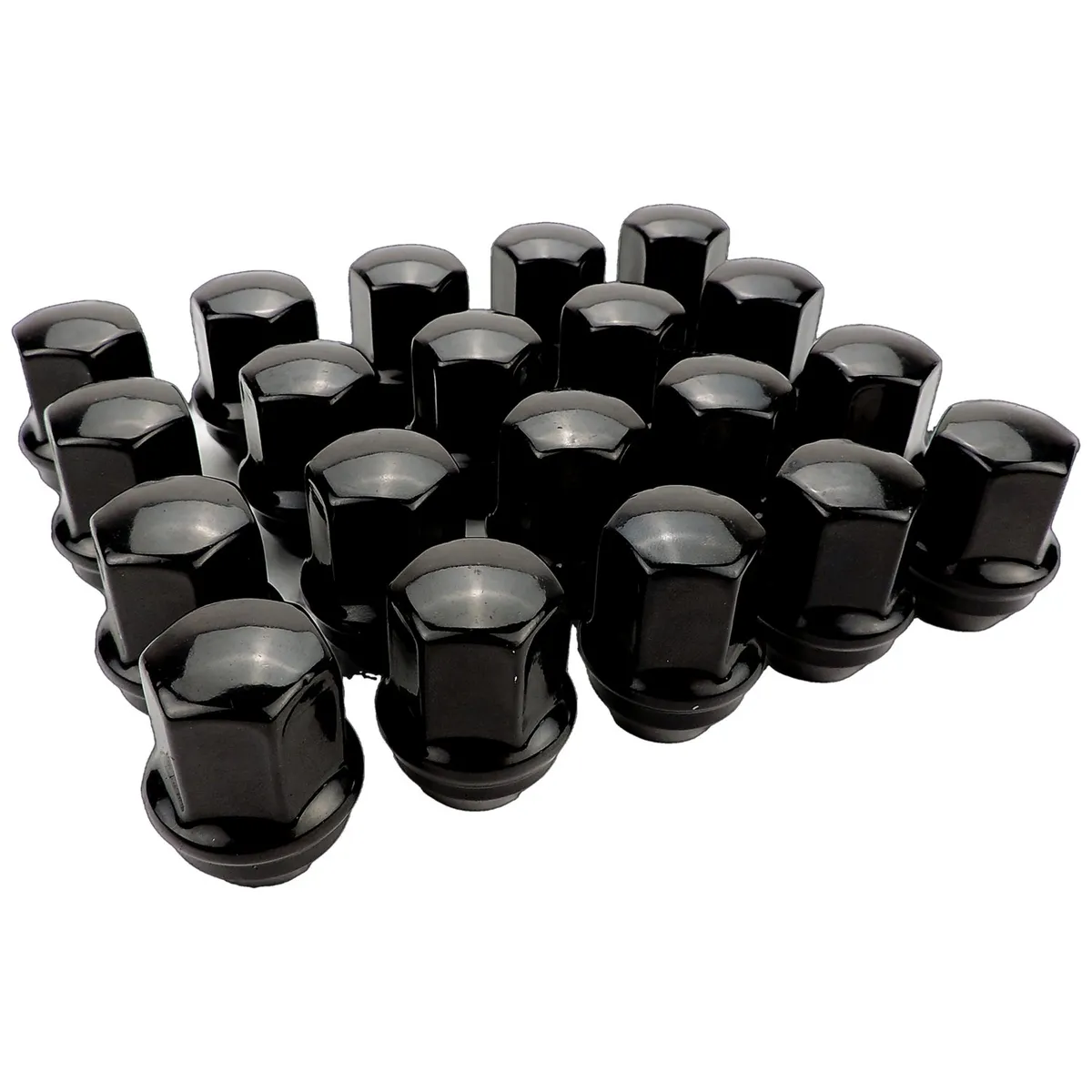 Crown Automotive Jeep Replacement 6509422BLK Black Lug Nut Kit for 2011+ Jeep JL, JT, WK2, & WL Models, M14 x 1.5 Threads product image