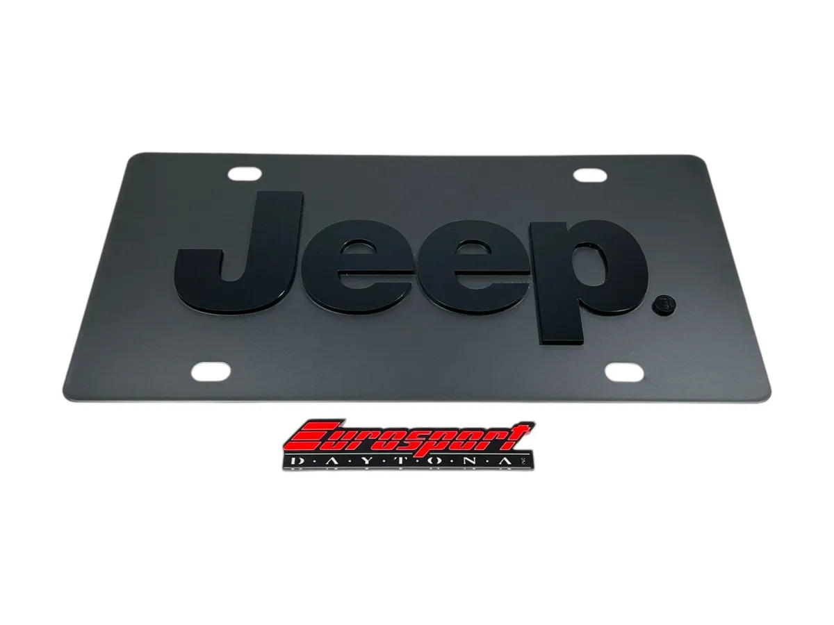 Jeep Blacked Out Carbon Steel License Plate product image