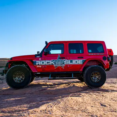 Rock-Slide Engineering Jeep JL Side Step Sliders For 2024 Wrangler JL 4 Door Models Drivers Side Sub Part Rock Slide Engineering