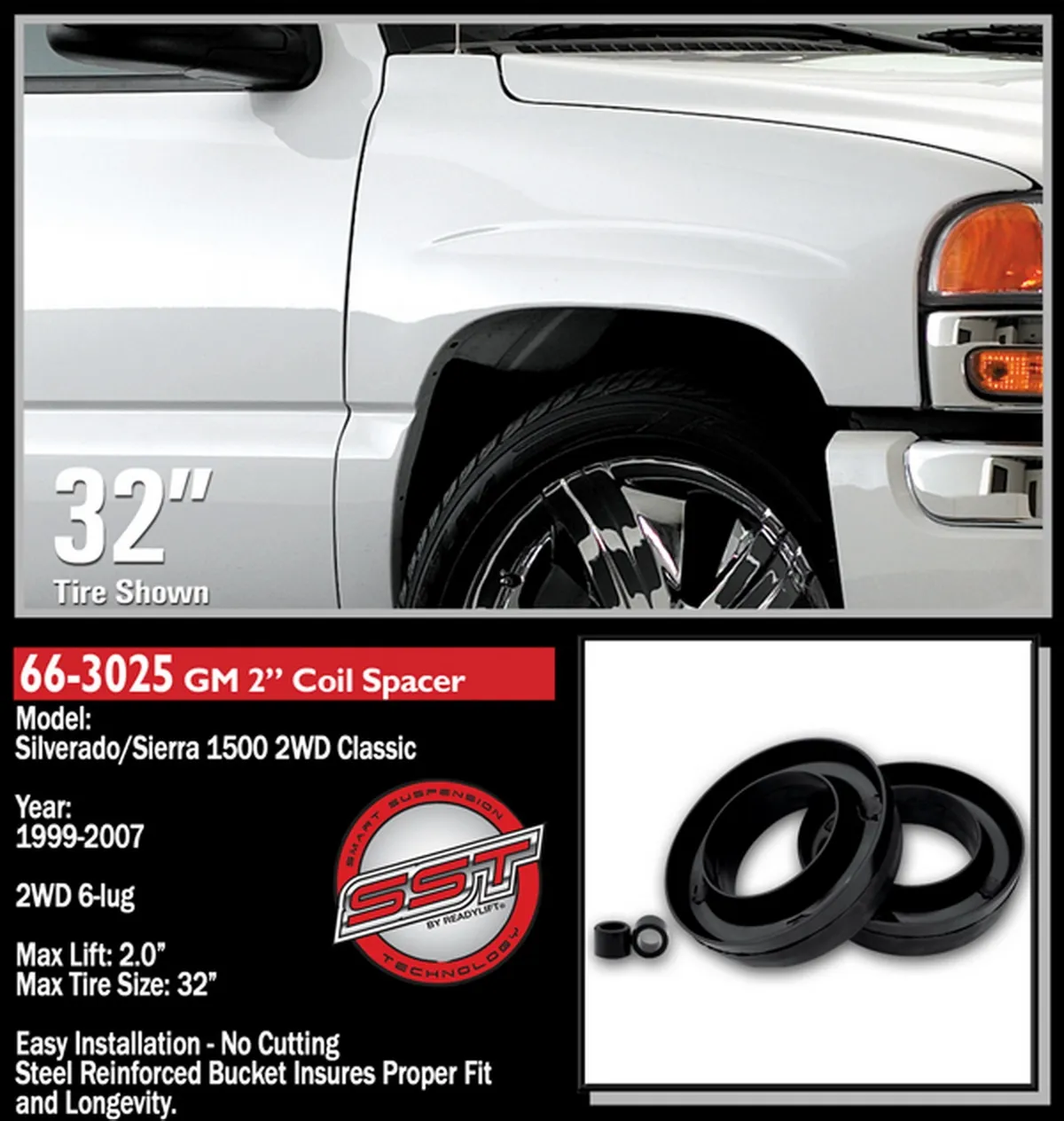 2 Front Leveling Kit - GM Silverado / Sierra 1500 2WD 1999-2007 product image