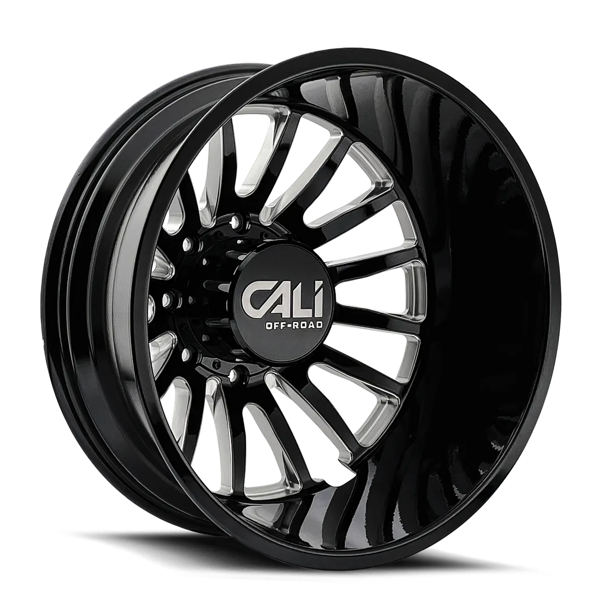 Dually Wheels Summit Dually 9110D GB 20x8.25 Milled Spokes Gloss Black 8 On 200 Bolt Pattern -232 Offset Cali Offroad Wheels product image