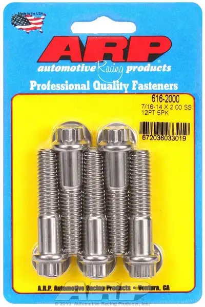 ARP Auto Racing S/S Bolt Kit 12pt 5pk 7/16-14 x 2.000