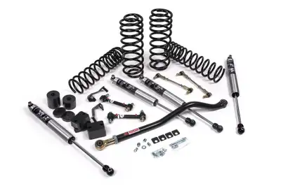 JKS 2018-2024 Jeep Wrangler JL J-Venture 3 Inch Lift Kit 2 Door w/Fox 2.0 Performance Series Shocks HD Rate Coils JSPEC