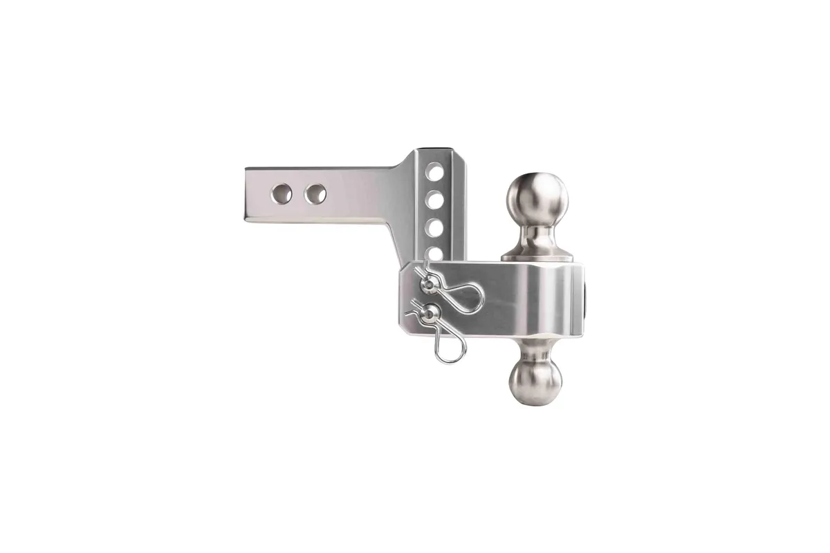 2.0" Aluminum Medium Duty Hitch 2" Drop/Rise w/ Stainless Steel Dual Ball product image