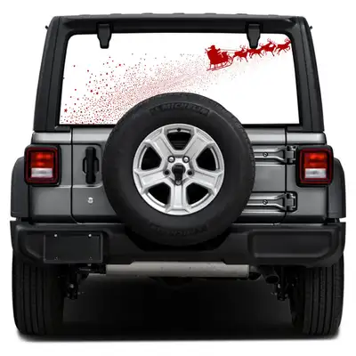 Under The Sun Inserts Santas Sleigh Rear Window Decal
