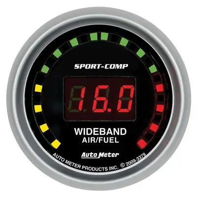 AutoMeter Gauge, Air/Fuel Ratio-Wideband, Street, 2 1/16", 10:1-17:1, Digital, Sport-Comp