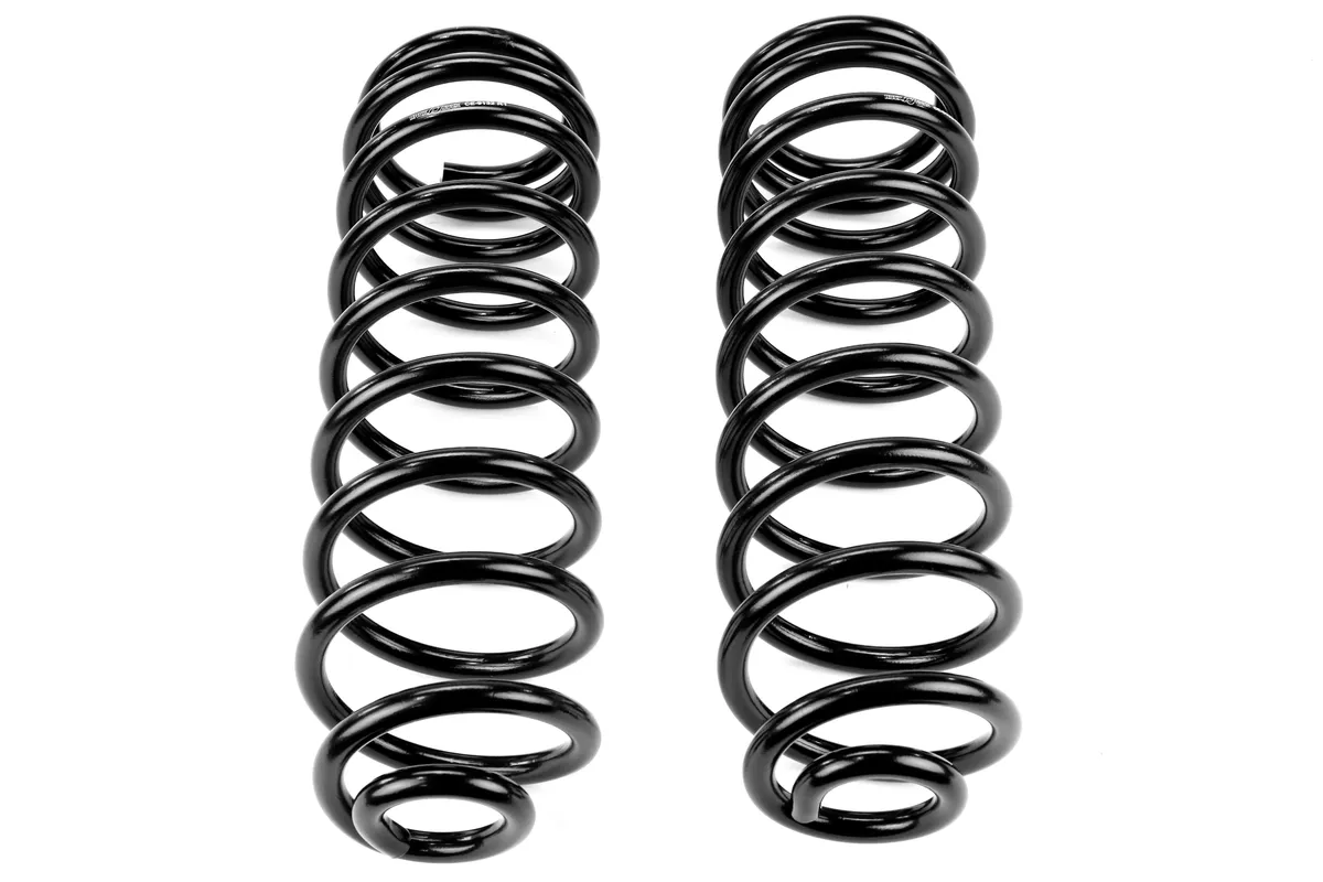 Rock Jock Coil Spring Set; 4 in.; Rear; Pair; 1 in. Taller Springs Than Standard For Use In Heavily Loaded/Hard Top Applications;
