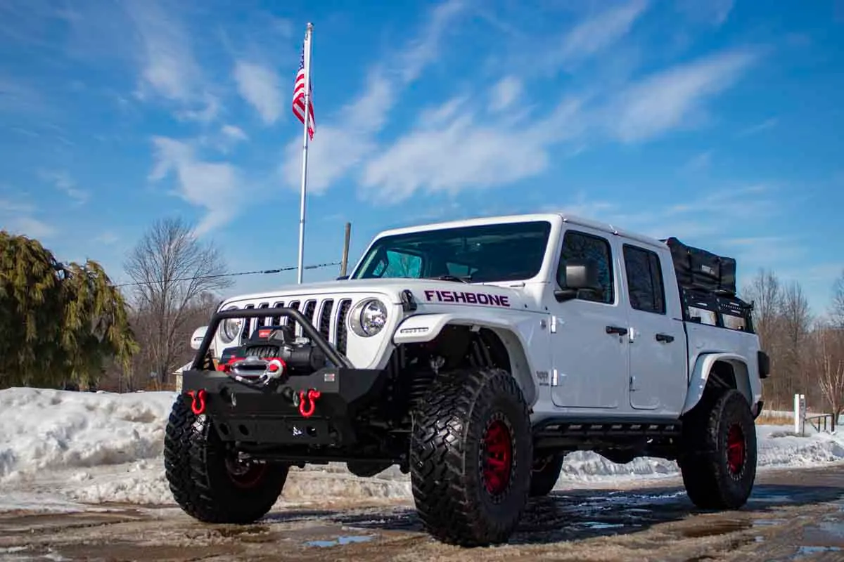 Fishbone Offroad Rocker Guards for 2020 & Up Jeep Gladiator FB23142 product image
