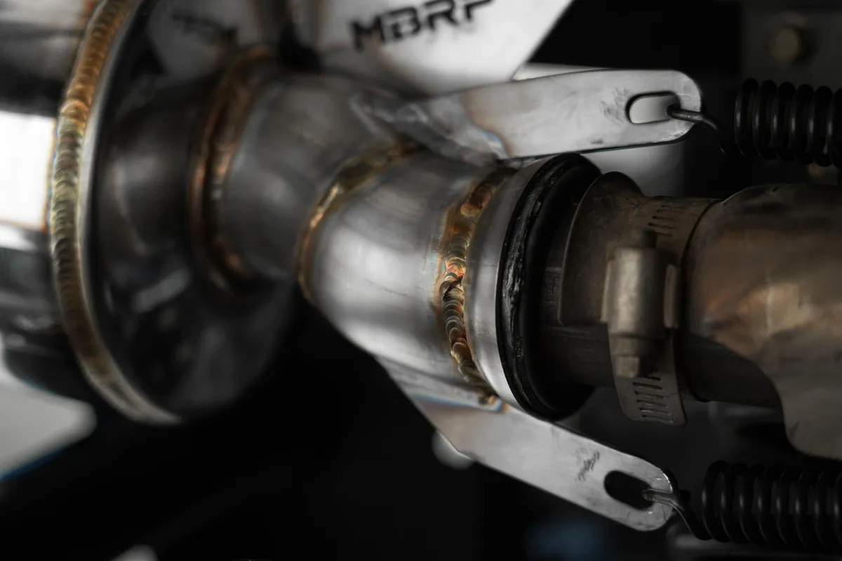 2001-Up Polaris Sportsman 5 Inch Single Slip-on Muffler with Billet Tip Performance Series MBRP product image