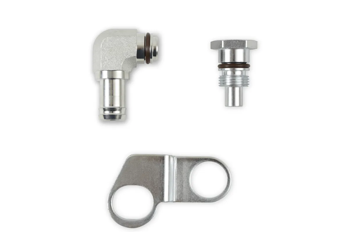 Earl's Remote Reservoir Adapter Kit for Saginaw Type II Power Steering Pumps product image