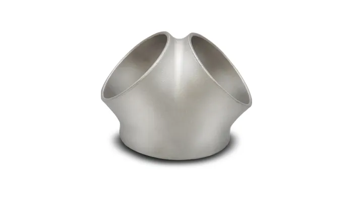 2-1 Merge Collector; 3 in. Inlet I.D.; 2.5 in. Outlet O.D.; 3.25 in. Collector Height; 3.5MM Wall Thickness; 90 Degrees Splay; product image