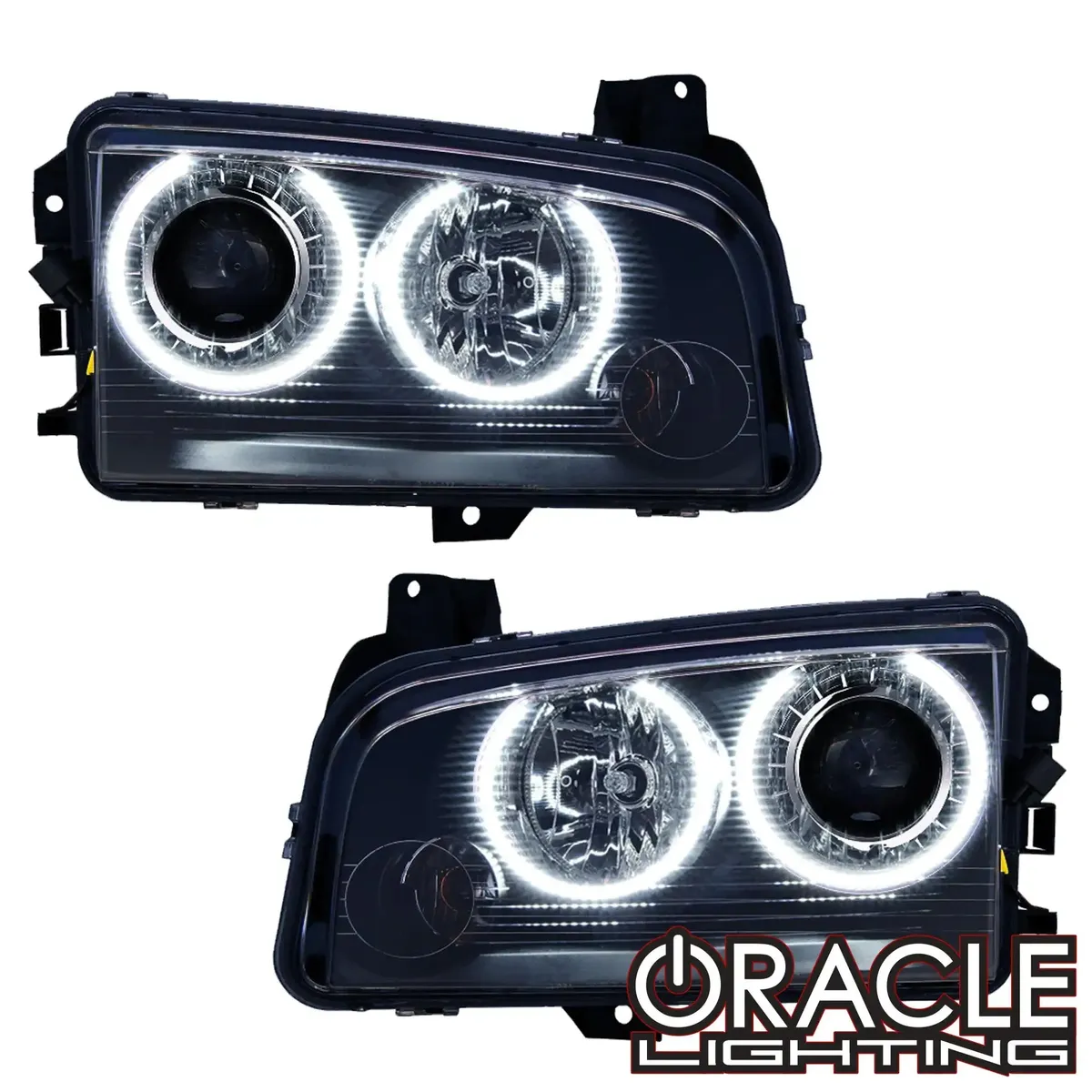 Oracle Lighting Oracle Lighting 2008-2010 Dodge Charger Pre-Assembled LED Halo Headlights - HID