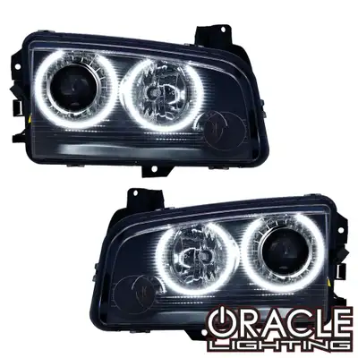 Oracle Lighting Oracle Lighting 2008-2010 Dodge Charger Pre-Assembled LED Halo Headlights - HID