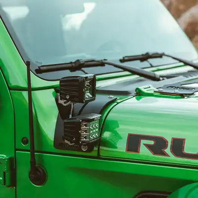 RIGID Industries RIGID 2018-2021 Jeep Wrangler JL Cowl Mount, Fits 2 Sets D-Series LED Lights, Pair