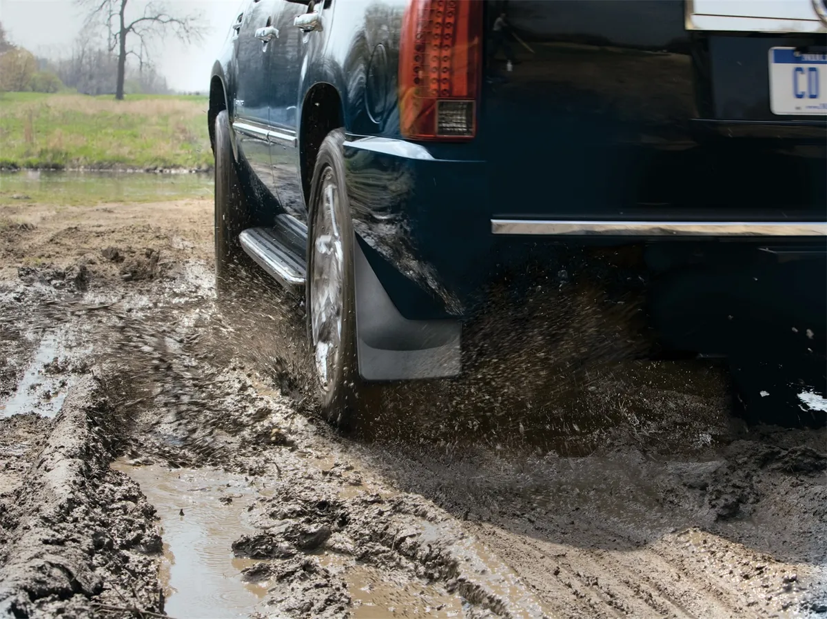 1999 - 2007 Ford F-Series Super Duty Black No Drill MudFlaps without Flares product image