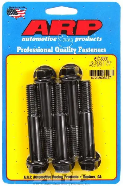 ARP Auto Racing 1/213 x 3.000 Hex Black Oxide Bolts