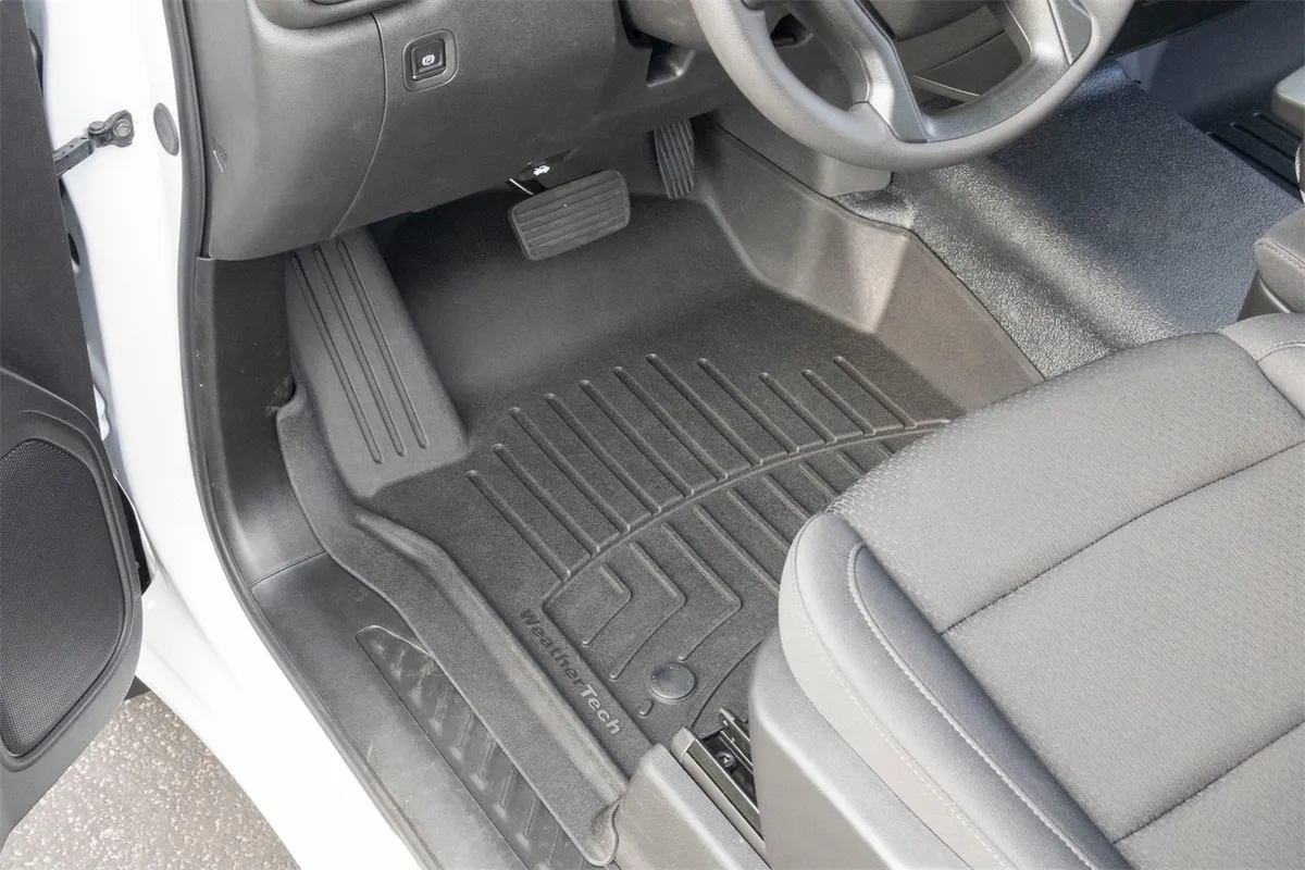 WeatherTech Black Front FloorLiner HP fits 2019-2026 GMC/Chevrolet Sierra / Sierra Denali Silverado -Regular Cab Vinyl Floors Part #: 4415431VIM product image
