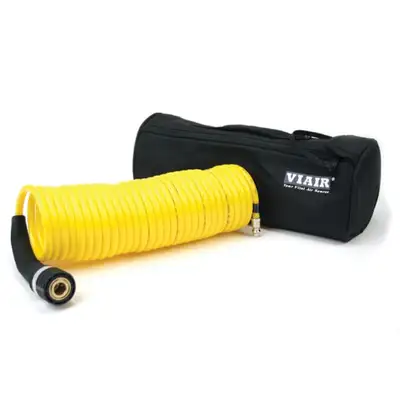 Viair Corporation "30 Ft. Extension Coil Hose (Closed-ended 1/4"" Quick Coupler & Stud)"