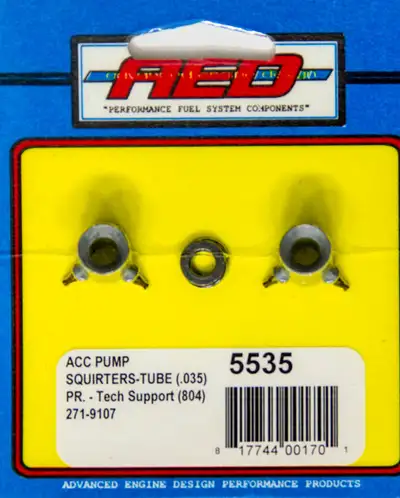 Advanced Engine Design .035in Accelerator Pump Squirters - Tube Type