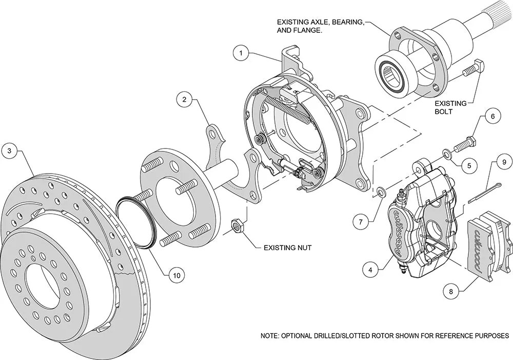 1964 - 1974 Buick, Chevrolet, Oldsmobile, Pontiac Forged Dynalite Rear Parking Brake Kit - 140-7578 product image