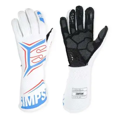 Simpson Safety Glove Magnata Large White / Blue SFI 3.5/5