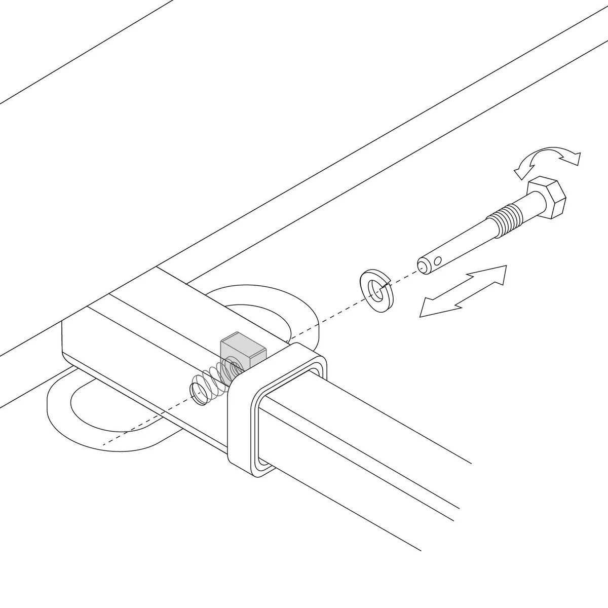 Silent Hitch Pin®: 1/2'' for 1.25'' Hitches product image