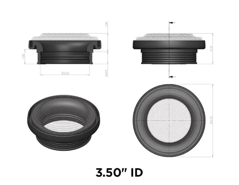 Turbo Screen 4.0 Inch Black Stainless Steel Mesh WStainless Steel Clamp SANDB product image