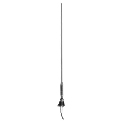 Metra Electronics ANTENNAWorks; Universal Antenna; Side Mount; Front; For 1 in./25mm Hole/Split Ball; 53 in./135cm 3-Section Mast w/Spring; 54 in/137cm Cable; Stainless Steel;