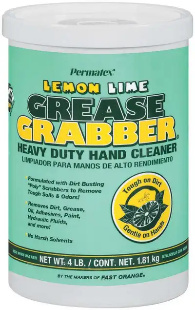 Permatex Grease Grabber Hand Cleaner Lemon Lime 4lb Plastic tu