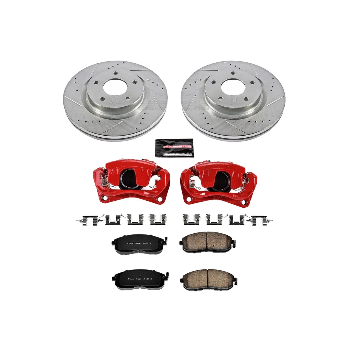 Z23 Evolution Sport Upgrade Kit: Drilled/Slotted Rotors; Carbon-Fiber Ceramic Pads; Powder Coated Calipers product image