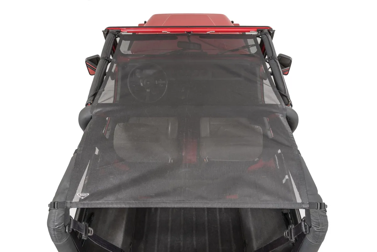 Jeep TJ/YJ Mesh Bimini Top ShadeMaker Plus For 92-06 Wrangler TJ/YJ Black MasterTop product image