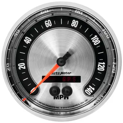 AutoMeter 5 In. GPS Speedometer, 0-140 Mph, American Muscle