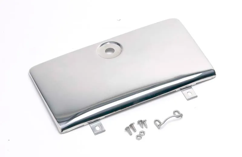Jeep CJ Glove Box Door Use with OE Key Lock 72-86 CJ Polished Silver Kentrol product image