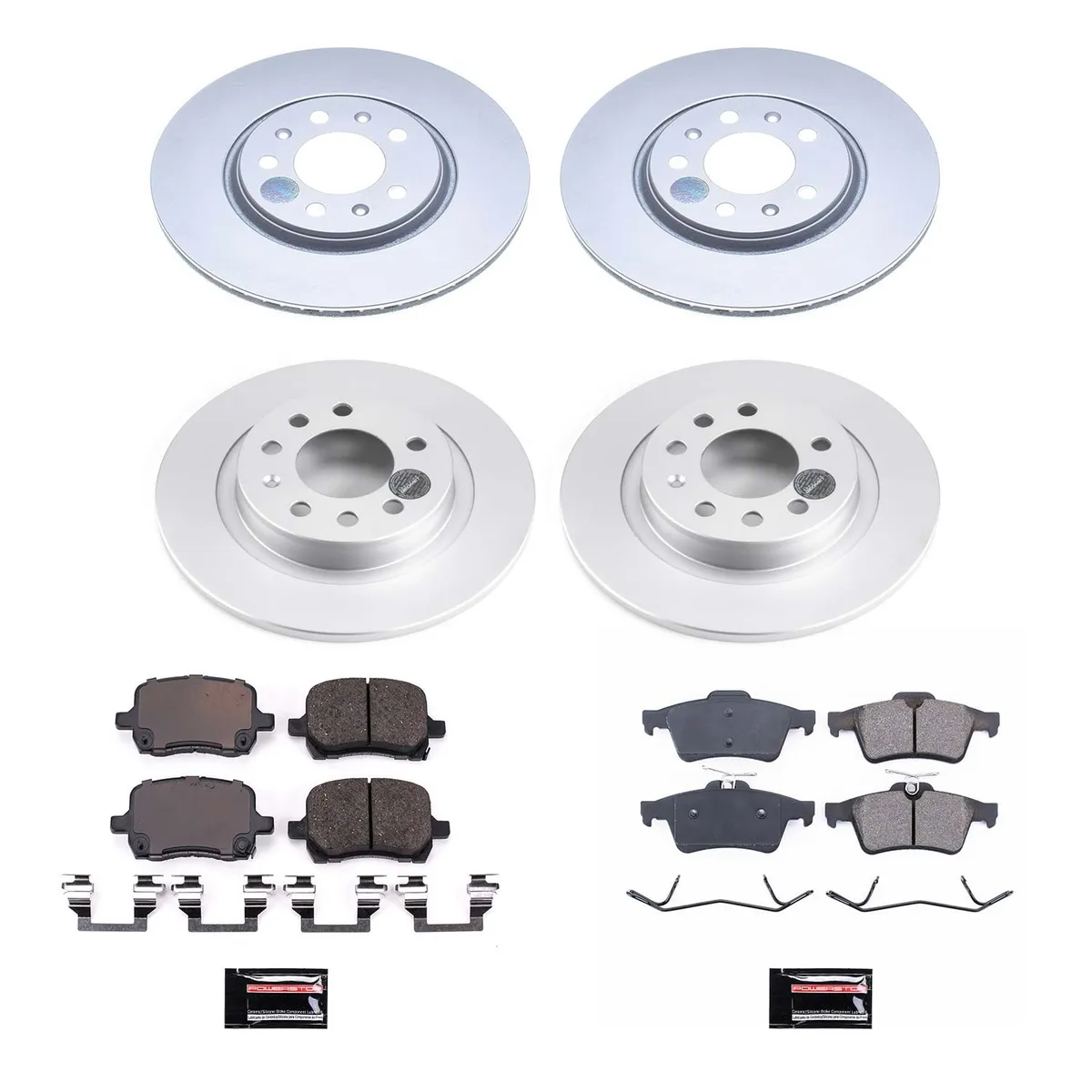Z17 Geomet Coated Rotor Kit: Genuine Geomet Fully Coated Rotors; Ceramic Pads W/Hardware product image