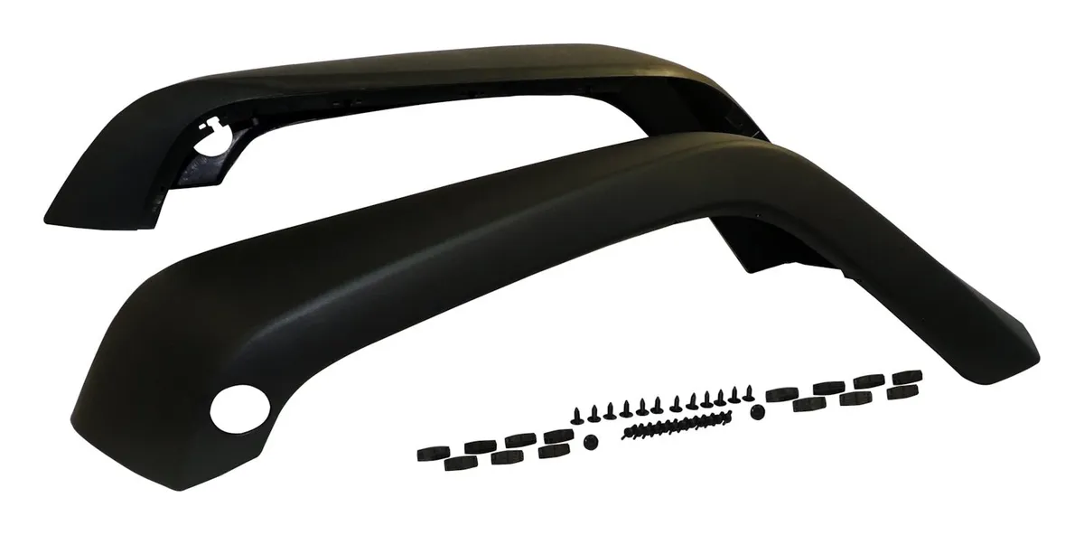 Fender Flare Set; Front; Incl. 2 Flare/Retainers/Rivets; Textured Black; product image
