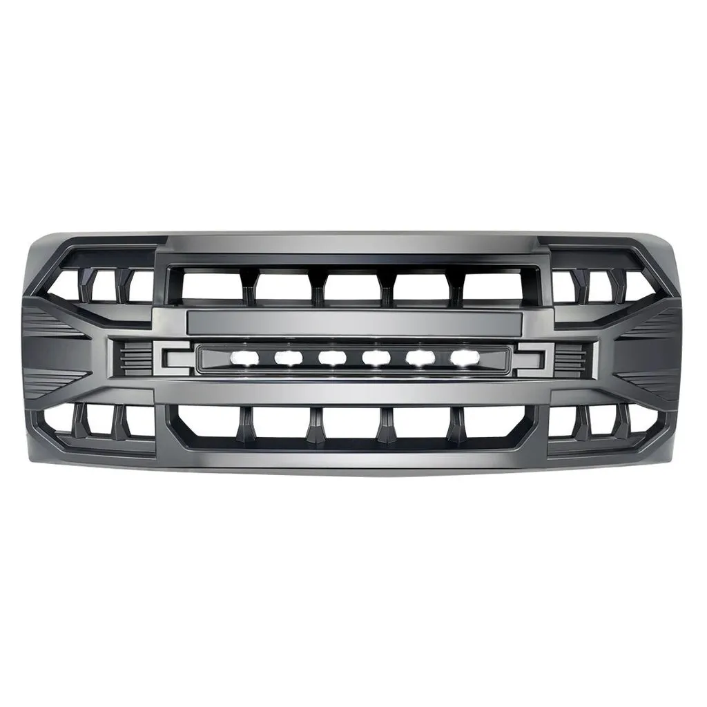 American Modified Amfmaa00114 Armor Grille With LED Off-Road Lights - Matte Black product image