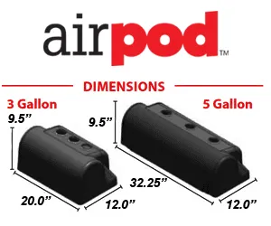 Airpod Cover For 3 Gallon Tank W/ Ridepro E2 E3 X And E5Formed Plastic Cover Assembly For 3 Gallon Airpod W/ Ridepro valves Ridetech product image