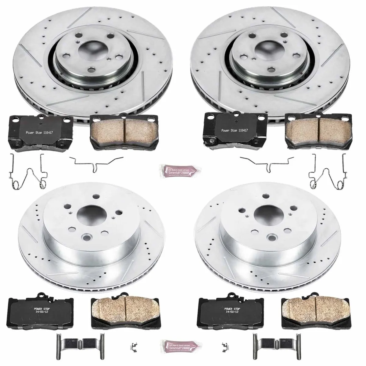 Z23 Evolution Sport Upgrade Kit: Drilled/Slotted Rotors; Carbon-Fiber Ceramic Pads W/Hardware product image