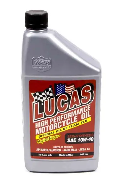 Lucas Oil Products Lucas Oil Products 10710 Semi-Syn SAE 10W-40 Motorcycle Oil